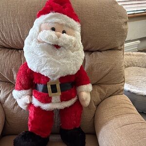 Jolly Santa Claus Plush in Red and White